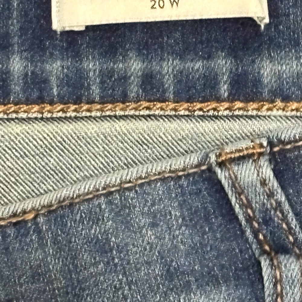 Wonderly Pull On Jeggings, Blue Denim, Raw Hem, Women’s 20W - Picture 7 of 7